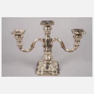Paar 3-armige Silberleuchter