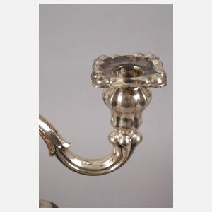 Paar 3-armige Silberleuchter