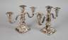 Paar 3-armige Silberleuchter