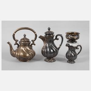 Silber Kaffee-/Teeset Barockform