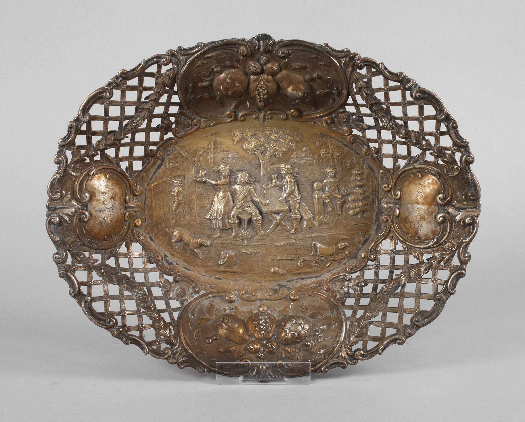 Silber große Durchbruchschale