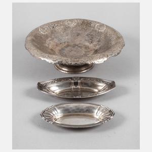 Drei Anbietschalen Silber