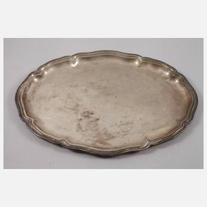 Silbertablett im Chippendale-Stil