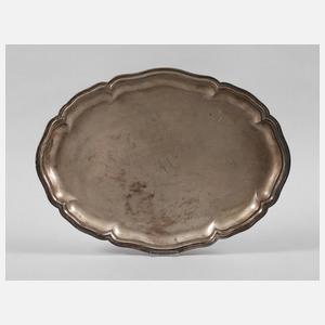 Silbertablett im Chippendale-Stil