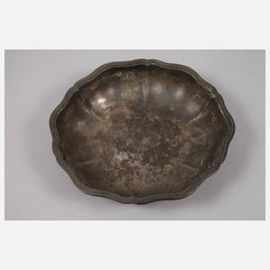 Silberschale und -tablett Chippendale-Stil