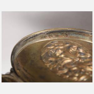 Silber Pillendose Art déco