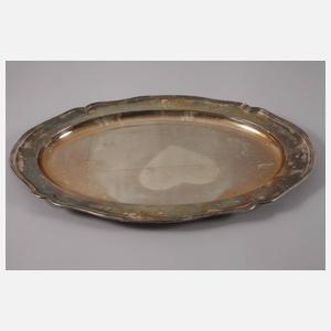 Übergroßes Silbertablett Chippendale-Stil