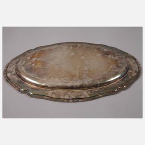 Übergroßes Silbertablett Chippendale-Stil