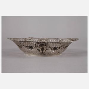Silber Durchbruchschale mit Puttenmotiv