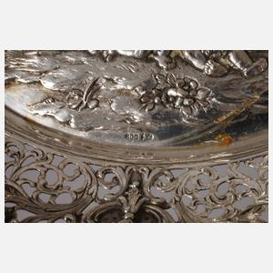 Silber Durchbruchschale mit Puttenmotiv