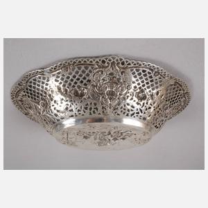 Silber Durchbruchschale mit Puttenmotiv