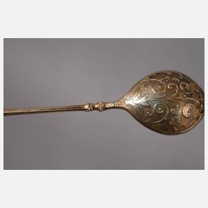 Silber zwölf Dessertlöffel Historismus