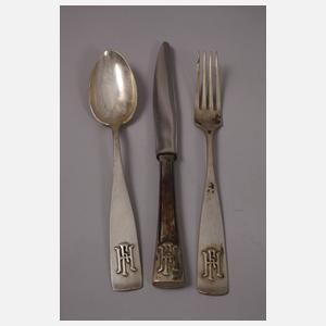 Großes Silberbesteck für zwölf Personen