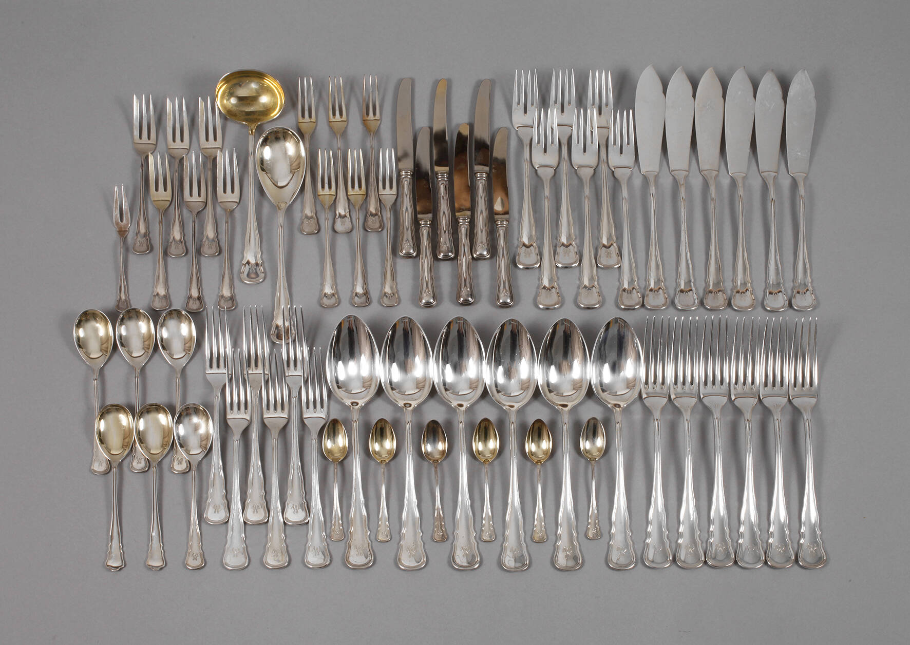 Silberbesteck Chippendale-Stil