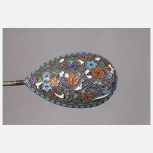 Silber Cloisonné-Löffel Russland