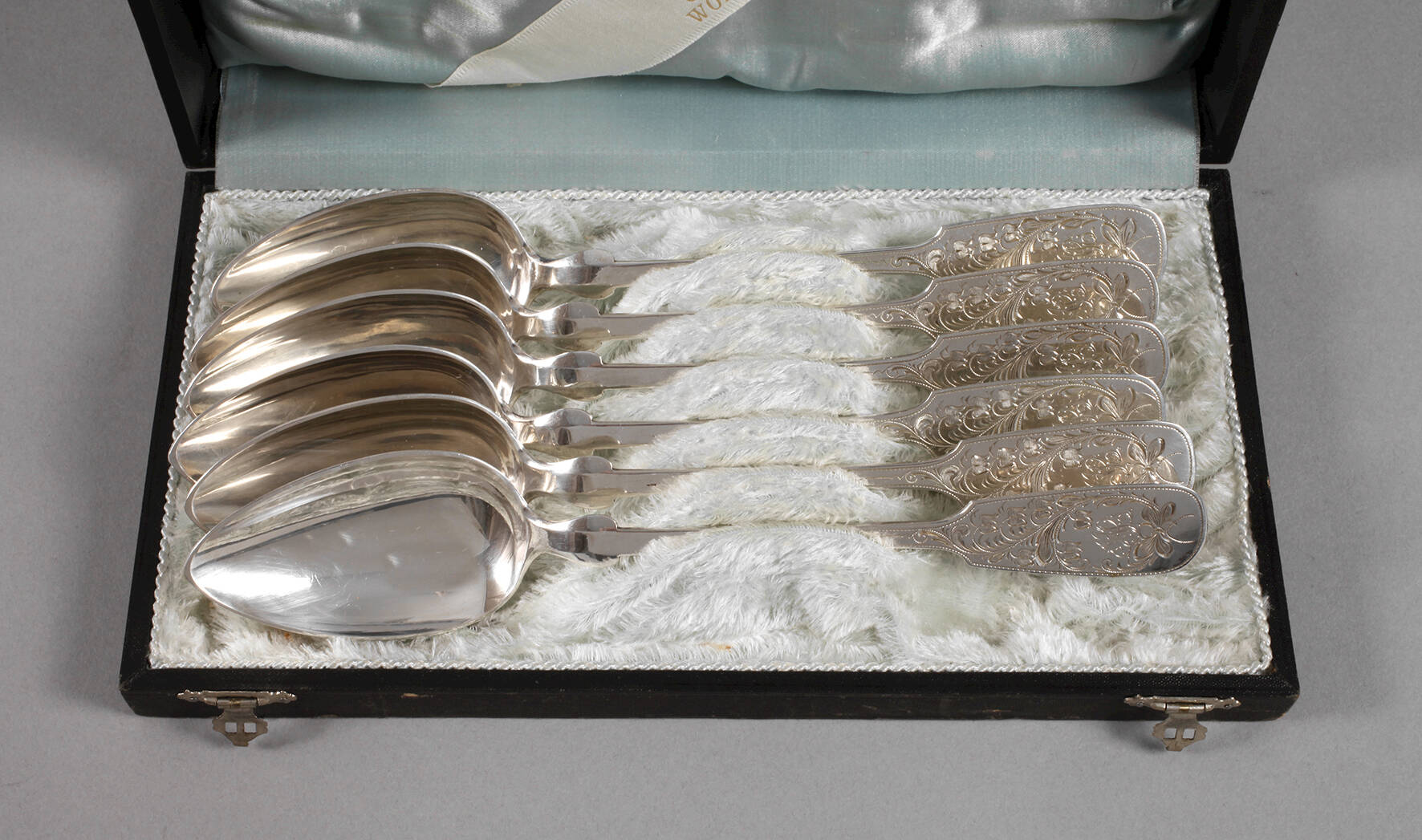 Sechs Speiselöffel Biedermeier