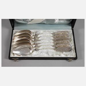 Sechs Speiselöffel Biedermeier