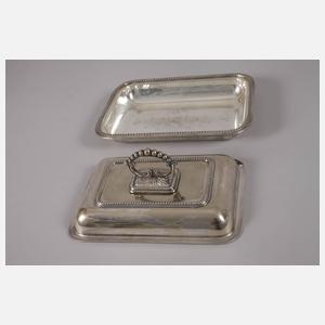 Zwei Tafelschüsseln mit Warmhalteplatte