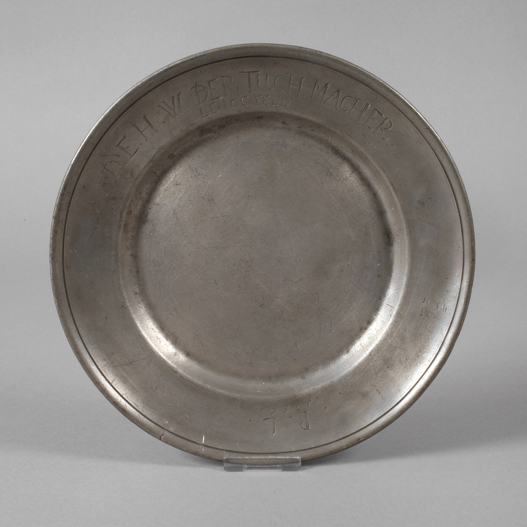 Zinnteller der Tuchmacher Lengenfeld