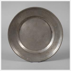 Zinnteller der Tuchmacher Lengenfeld