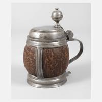 Kokosnuss-Krug mit Zinnmontur111