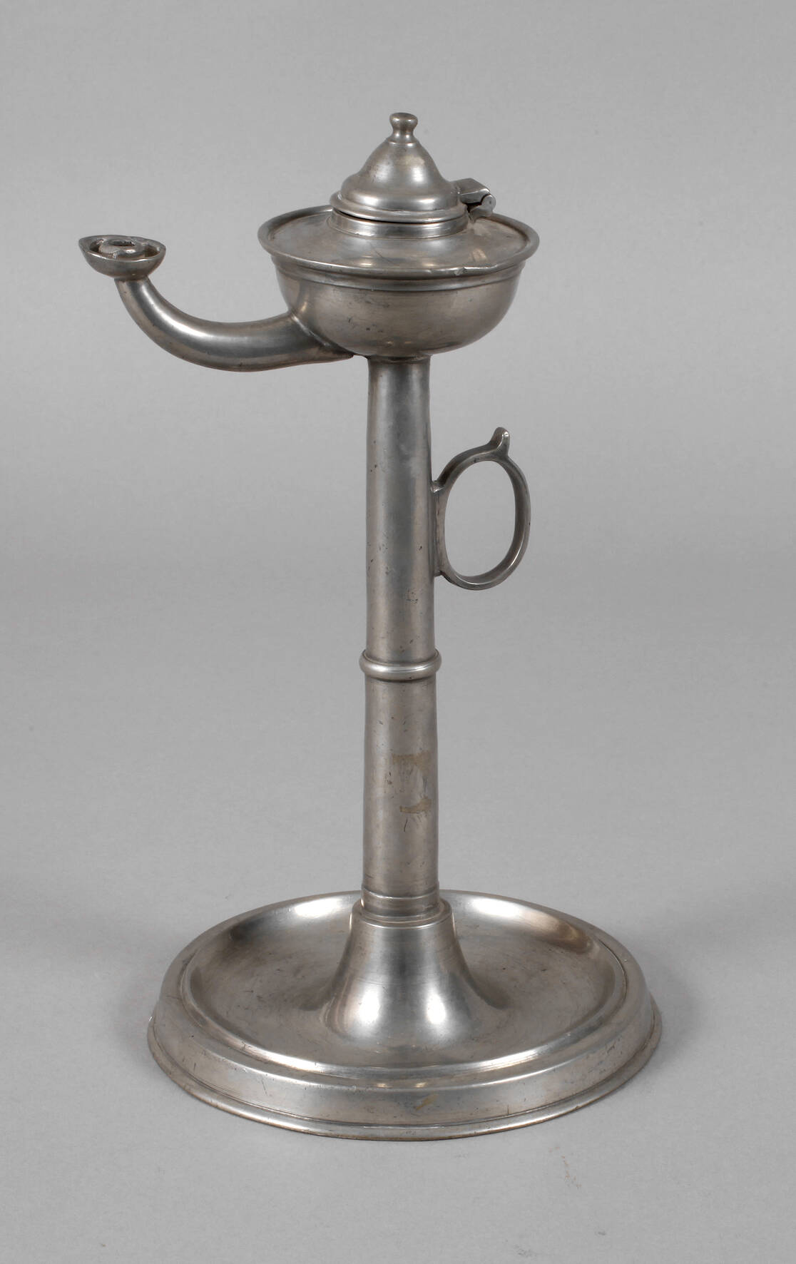 Große Öllampe Zinn