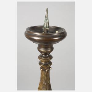 Paar große Altarleuchter Bronze