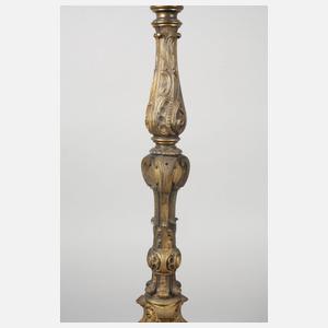 Paar große Altarleuchter Bronze