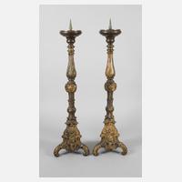 Paar große Altarleuchter Bronze111