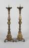 Paar große Altarleuchter Bronze
