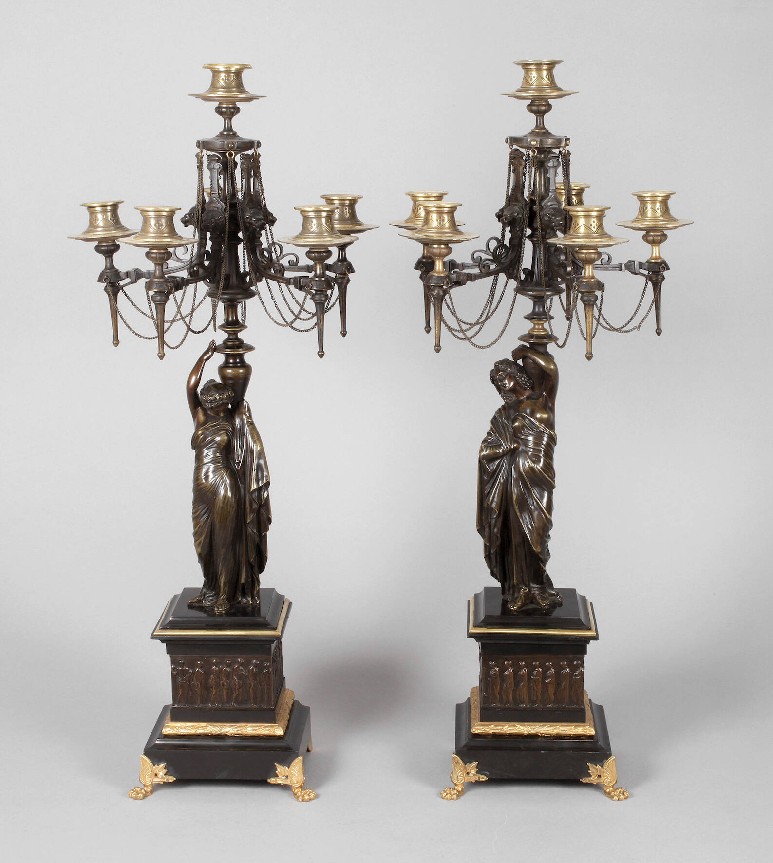 Paar große klassizistische Girandolen