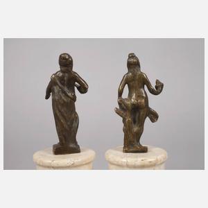 Paar antikisierende Kleinbronzen