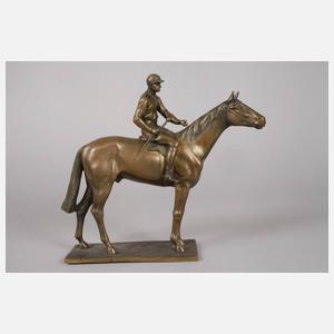 Rennpferd mit Jockey