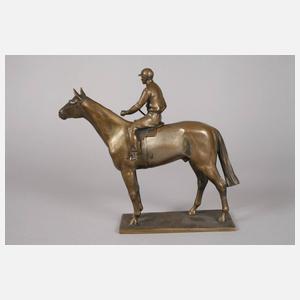 Rennpferd mit Jockey