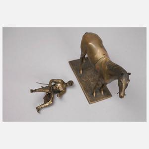 Rennpferd mit Jockey