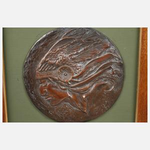 Zwei Indianerportraits Bronze