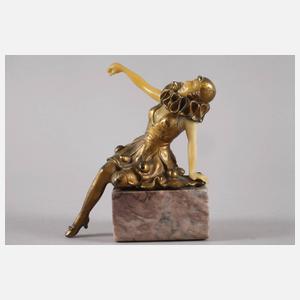 Chryselephantin Pierrette Art déco