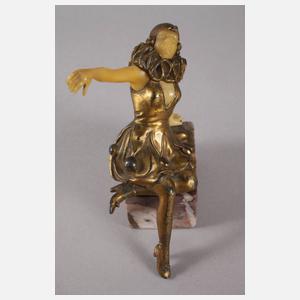 Chryselephantin Pierrette Art déco