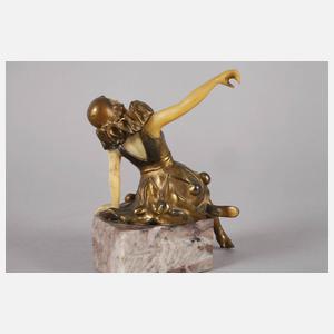 Chryselephantin Pierrette Art déco