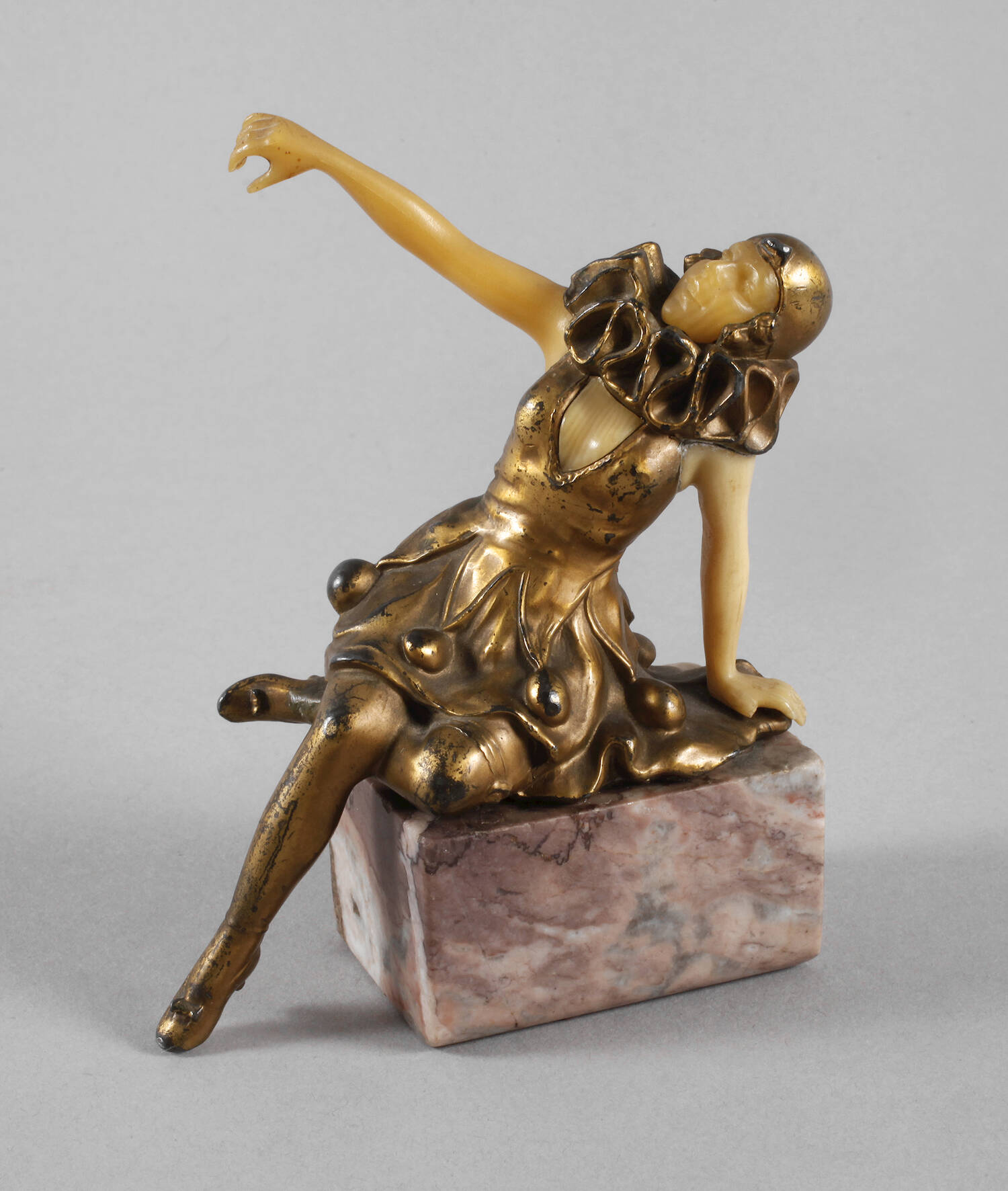 Chryselephantin Pierrette Art déco