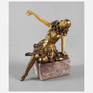 Chryselephantin Pierrette Art déco