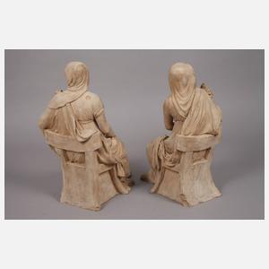 Paar feine Terrakottafiguren