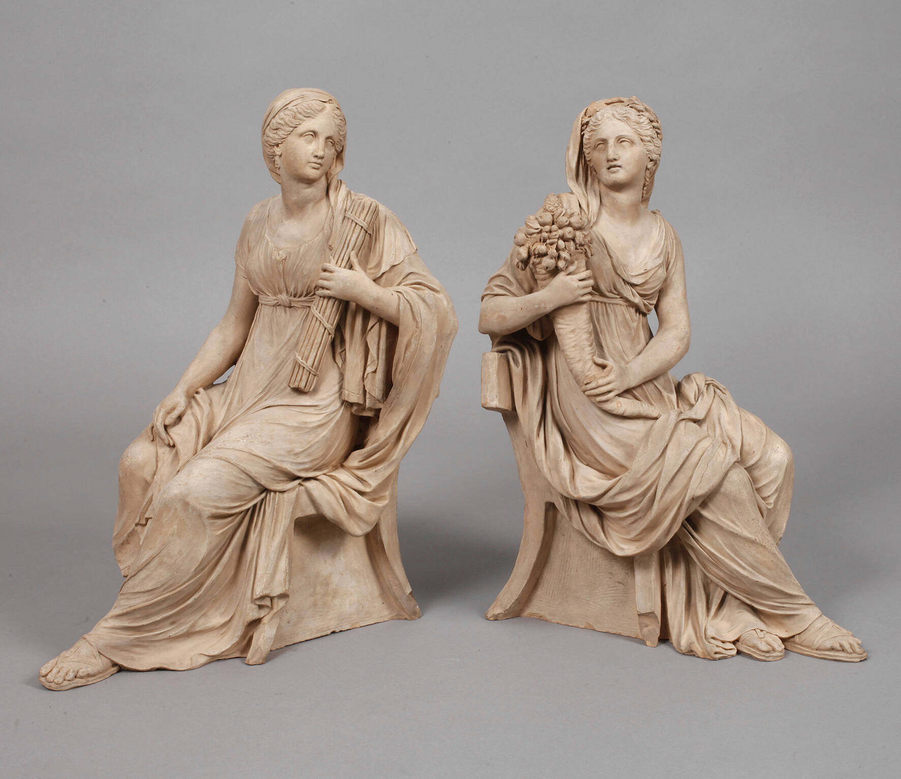 Paar feine Terrakottafiguren