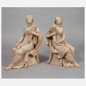 Paar feine Terrakottafiguren