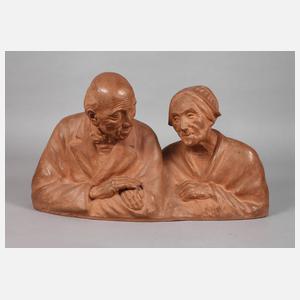 Gaston Hauchecorne Terrakottabüste Lebensabend