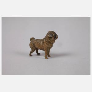 Drei Wiener Bronze Miniaturen als Hunde