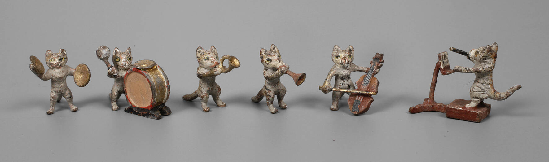 Wiener Bronze Miniatur Katzen-Kapelle