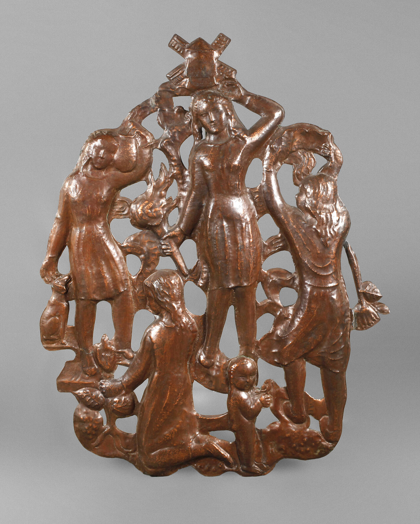 Karl Dörrfuß, allegorisches Kupferrelief