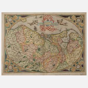 Abraham Ortelius, Prachtvolle Kupferstichkarte