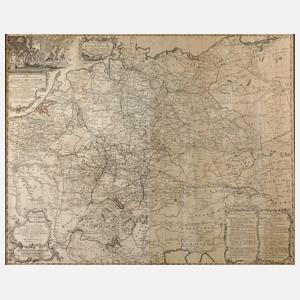 Homanns Erben, große Postwegekarte Deutschland